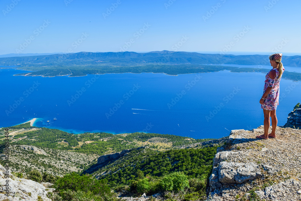 View of Zlatni Rat beach. View of Zlatni Rat beach.