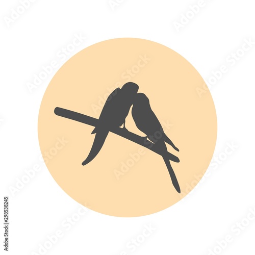 Two bird Flat Icon
