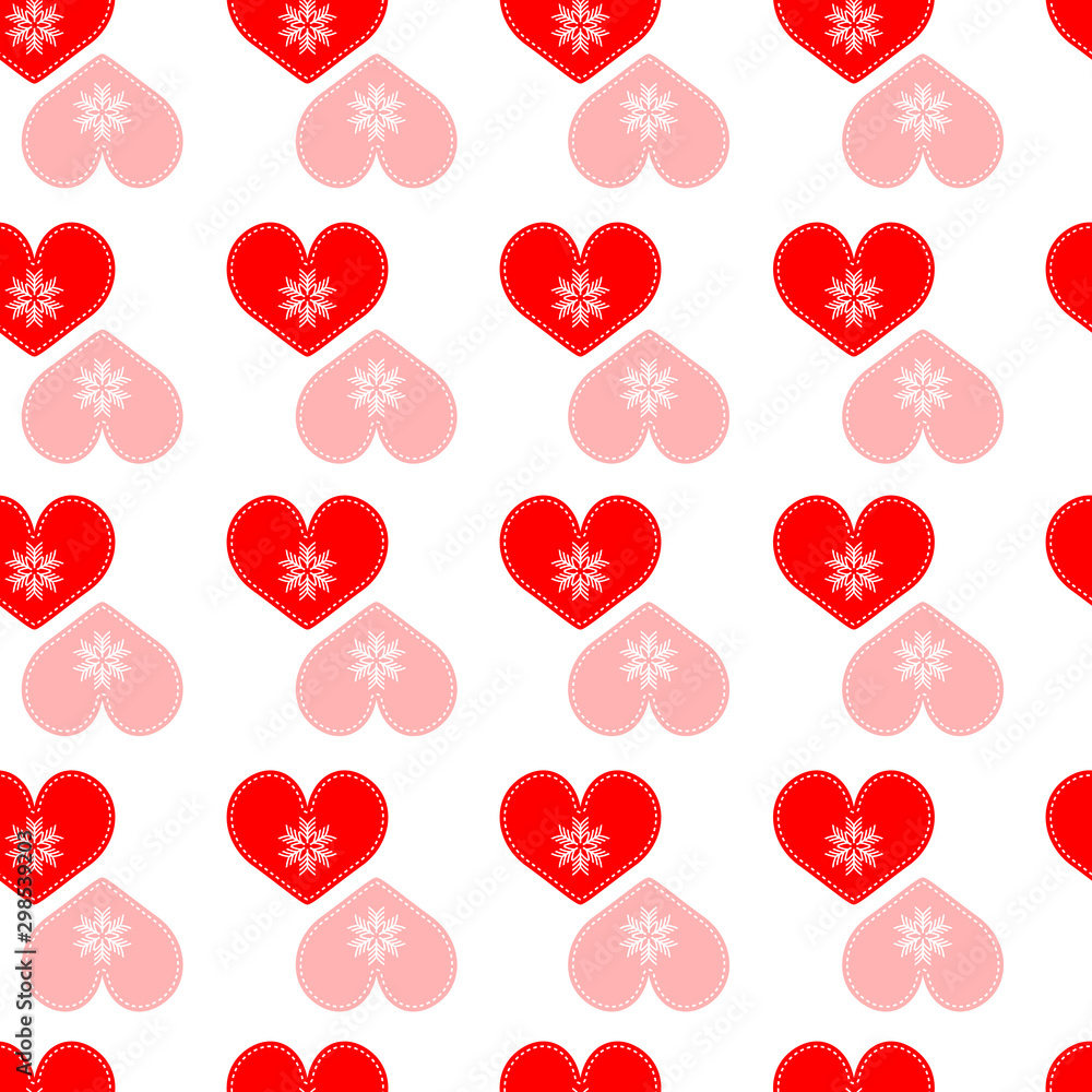 Seamless pattern with Christmas motifs on a white background