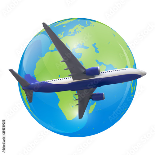 Abstract Airplane Transportation Background. Vector Illustration