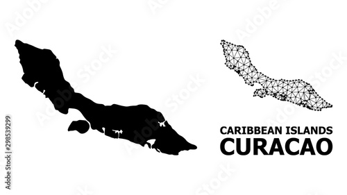 Solid and Network Map of Curacao Island