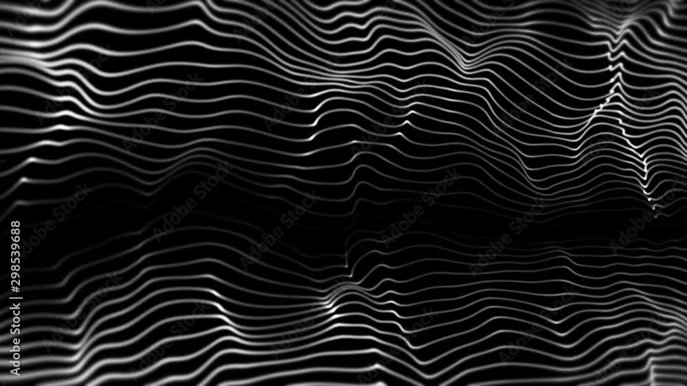 Abstract black and white stripes- Seamless Loop, Wave shape pattern Abstract black and white stripes- Seamless Loop, Wave shape pattern