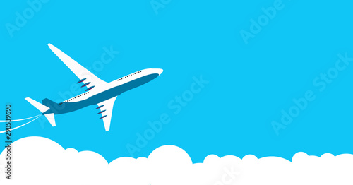 Abstract Airplane Transportation Background. Vector Illustration