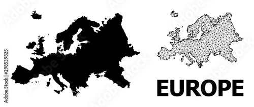 Solid and Network Map of Europe