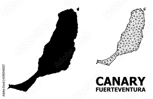 Solid and Mesh Map of Fuerteventura Island