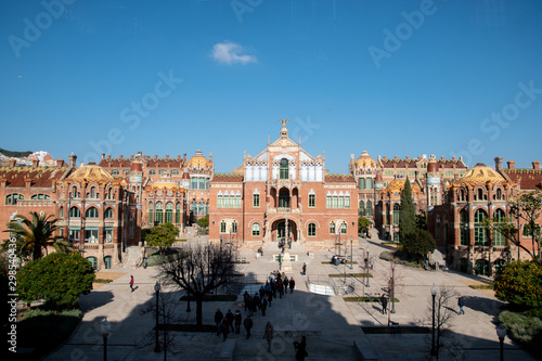 An overview of the Recinte Modernista Sant Pau in Barcelona, Spain photo