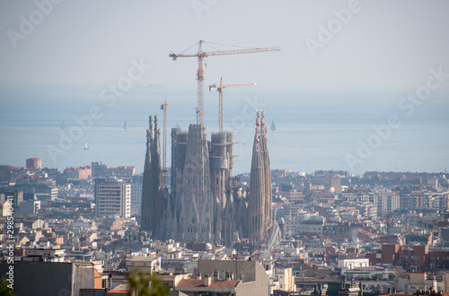 A bird's eye view of the still under construction Sagrada Familia © Joseph Creamer