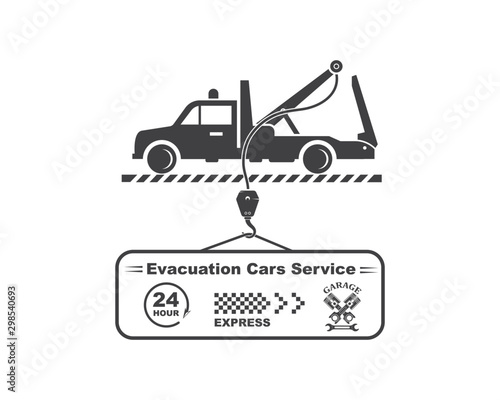 tow truck vector icon logo design