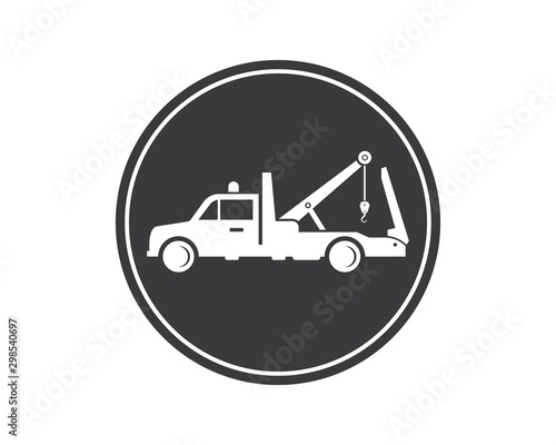 tow truck vector icon logo design