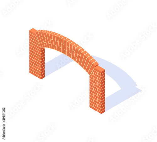 Vector brick icon in simple flat style