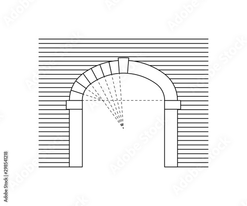 Vector brick icons in simple flat style