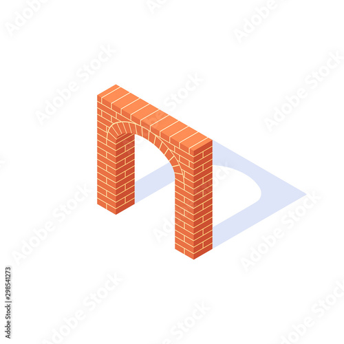 Vector brick icon in simple flat style