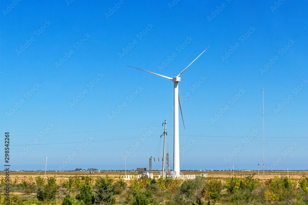 Wind generator with large blades to generate electricity