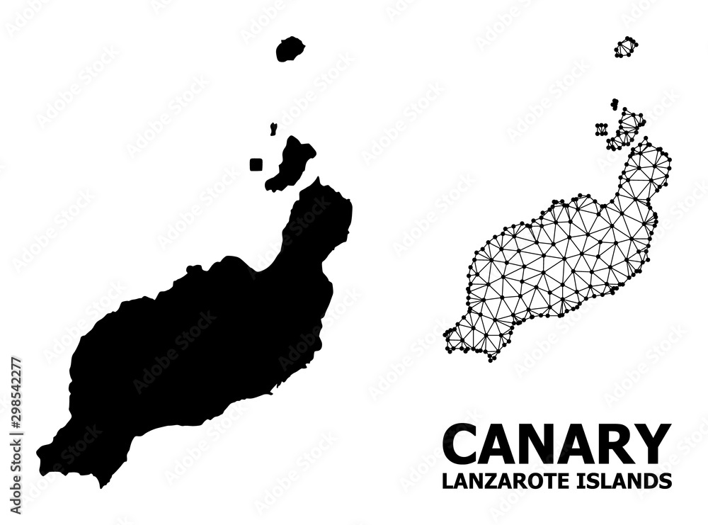 Solid and Network Map of Lanzarote Islands