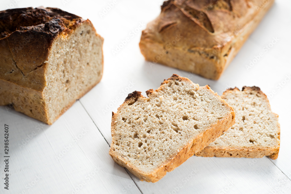 tasty bread baked at home, healthy homemade bread, bio ingredients tasty bread baked at home, healthy homemade bread, bio ingredients