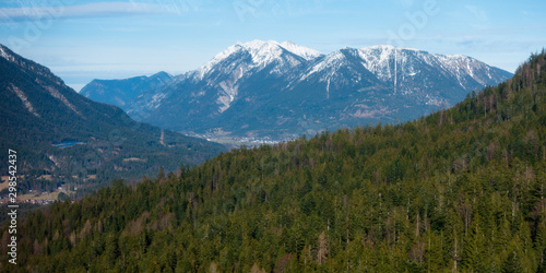 Panoramic view at mountain and forest