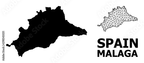 Solid and Mesh Map of Malaga Province photo