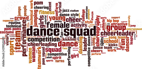 Dance squad word cloud
