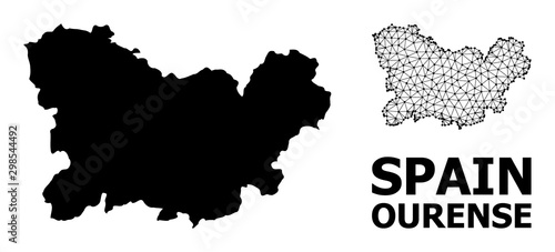 Solid and Network Map of Ourense Province