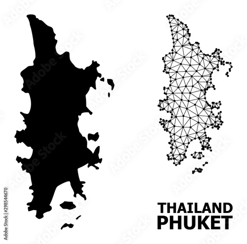 Solid and Mesh Map of Phuket