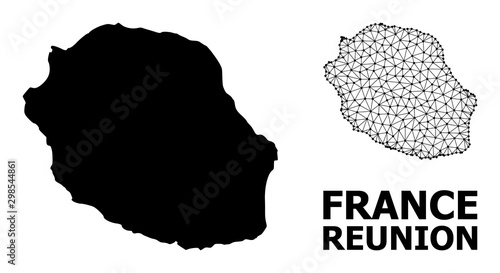 Solid and Network Map of Reunion Island