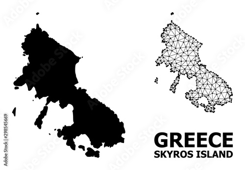 Solid and Mesh Map of Skyros Island photo