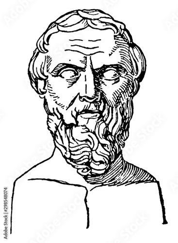 Herodotus, vintage illustration