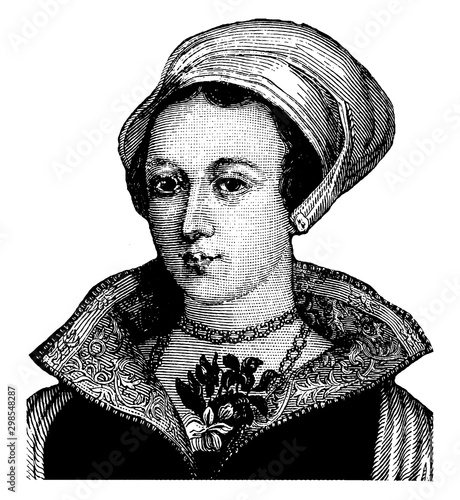 Lady Jane Grey, vintage illustration