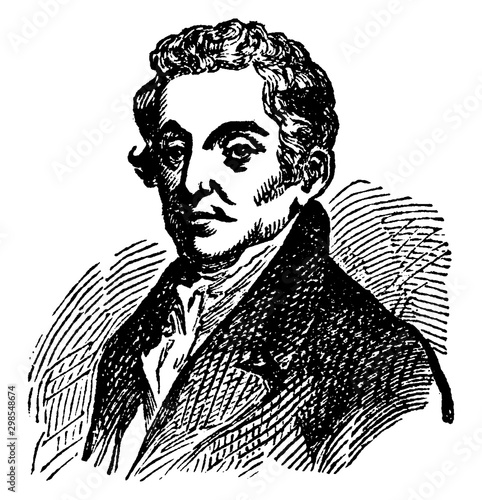 James Monroe, vintage illustration photo