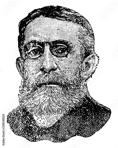 Andrew Dickson White, vintage illustration