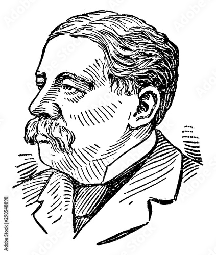Richard Olney, vintage illustration