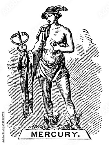 Mercury vintage illustration.