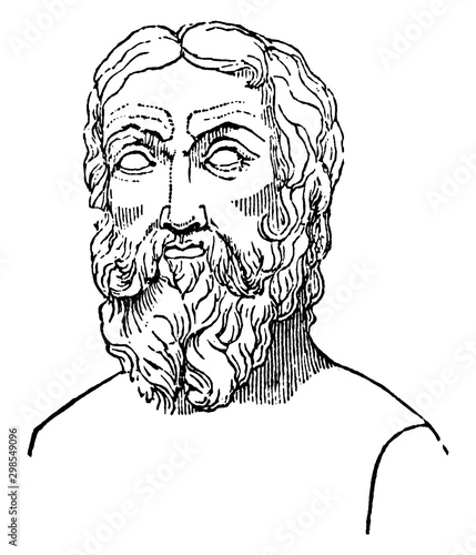 Herodotus, vintage illustration