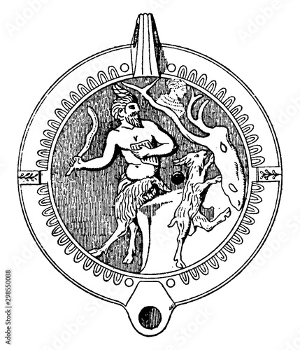 Pan Pipe vintage illustration.
