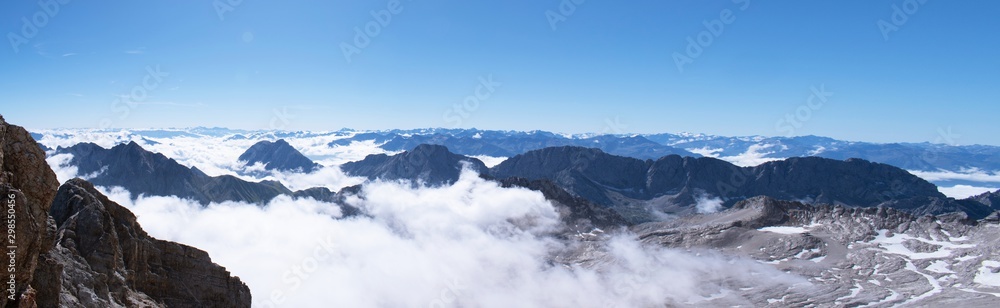 View of mountain ridges 