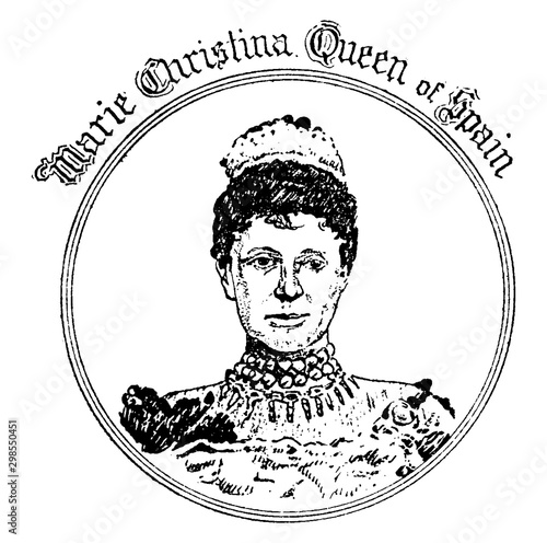 Marie Christina, vintage illustration