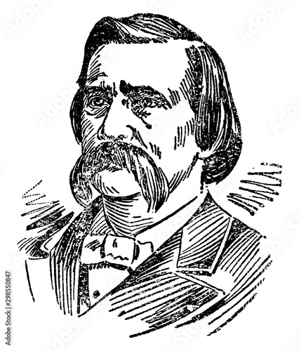 John Logan, vintage illustration