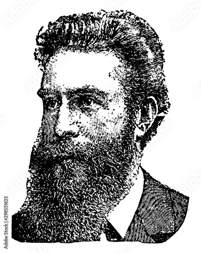 William Roentgen, vintage illustration
