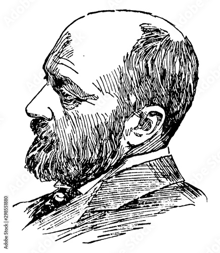Henry James, Jr., vintage illustration