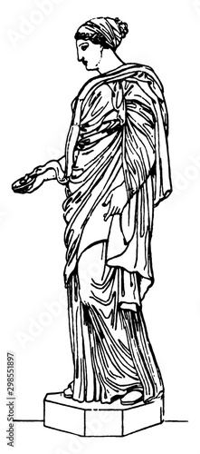Hygieia vintage illustration.