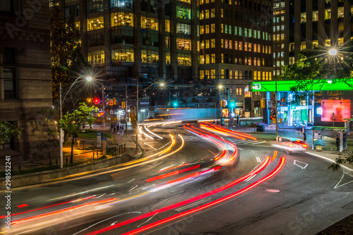 TORONTO, ONTARIO / CANADA - SEPTEMBER 20 2019: Toronto downtown. Evening