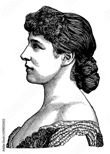 Lillie Langtry, vintage illustration