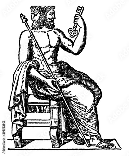Janus vintage illustration.
