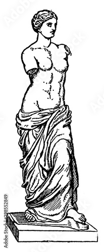 Venus de Milo vintage illustration.