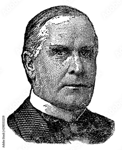 William McKinley, vintage illustration photo