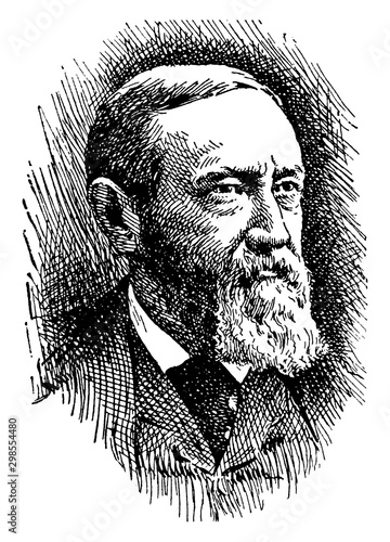 Benjamin Harrison, vintage illustration