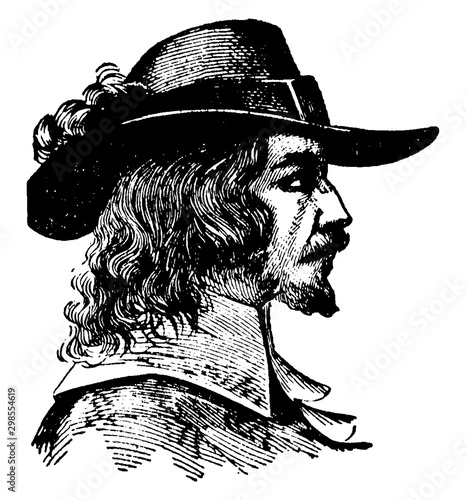 Roger Williams, vintage illustration
