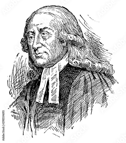 John Wesley, vintage illustration