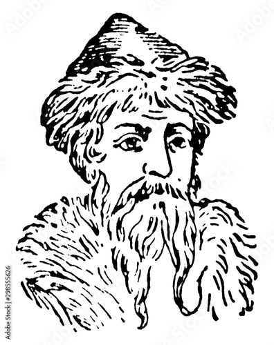 Gutenberg, vintage illustration