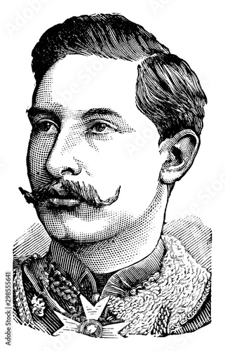 Wilhelm II, vintage illustration